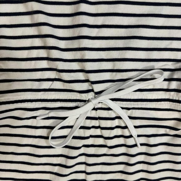 Draper James Tie Waist T-Shirt Dress Navy Stripe 2X Plus Size Cotton Coastal - Picture 5 of 7